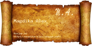 Magdika Alex névjegykártya